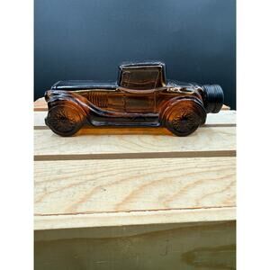 Vintage Brown Avon Sterling Six Car Leather After Shave Bottle – 7 oz